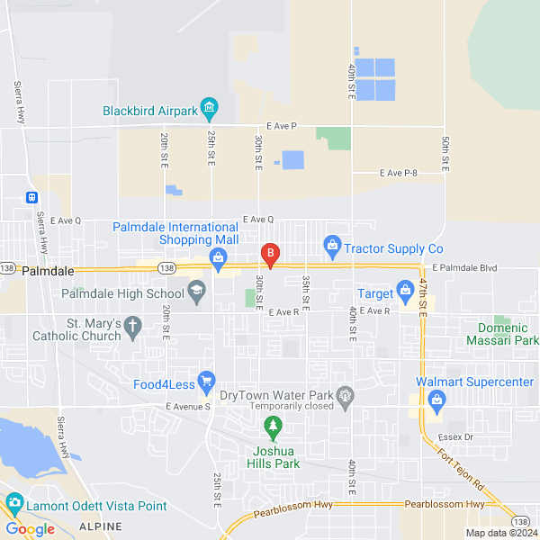 Mr. T's Auto Xpress location map: 3084 E Palmdale Blvd., Palmdale, CA